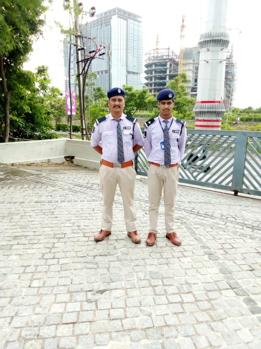 SafetyWall security guards on site duty in Hyderabad