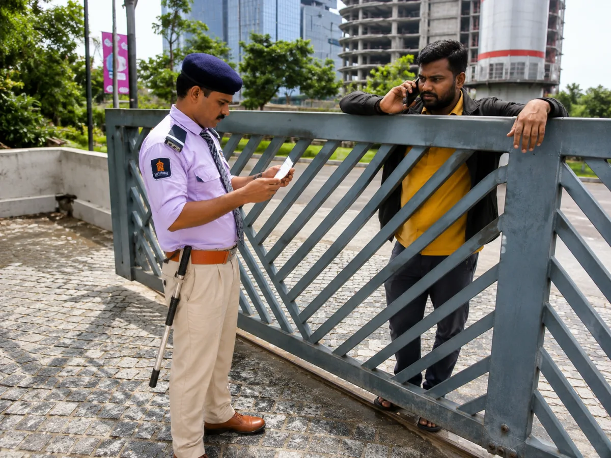 SafetyWall guard at gate access control
